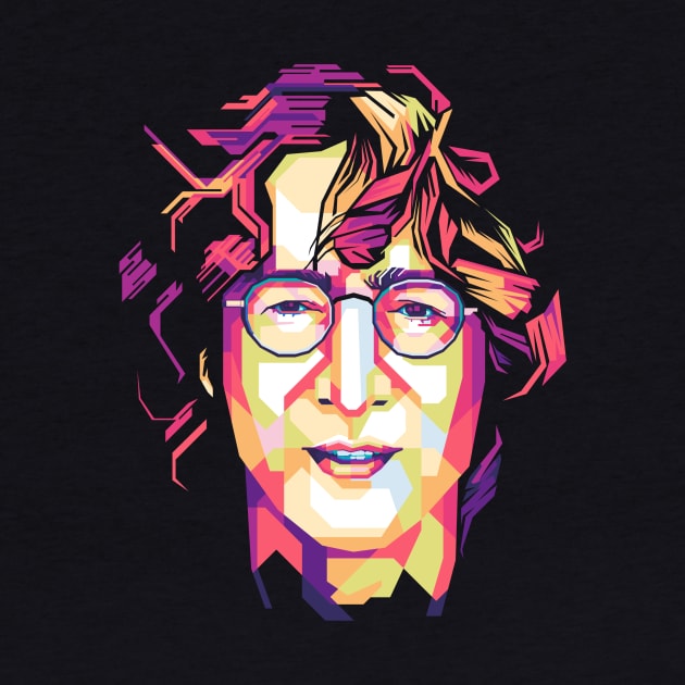 John Lennon Pop Art by Tupai Art